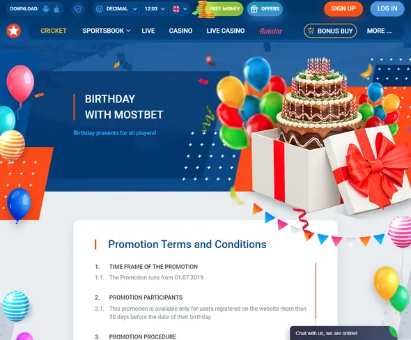 Mostbet Birthday Bonus